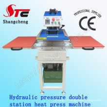 CE Certificate Automatic Hydraulic Pressure Double Station Heat Press Machine40*40cm Oil Pressure Heat Transfer Machine T-Shirt Printing Machine Stc-Yy01